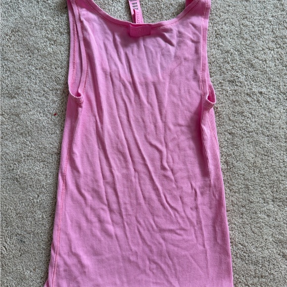 SKIMS | Tops | Skims Pink Ribbed Tank Top | Poshmark